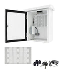 Kickass Weatherproof Outdoor Electrical Box Heavy Duty Cold Rolled Steel Enclosure with opened sealed cover and components