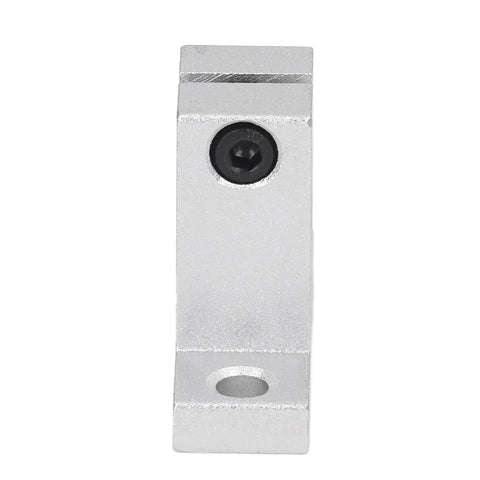 10 Piece Linear Motion Rail Support Brackets Set For Heavy Duty Robotics And Automation, single aluminum bracket close-up