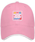 Lightweight Pink Dope Baseball Cap For Men With Breathable Six Panel Design, low profile fit, cotton hat, "No Crying on the Yacht"