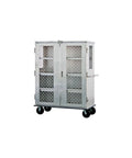Rugged Mobile Security Cabinet With Heavy Duty Locking Doors For Hazardous Chemicals And Valuable Supplies Hella Secure wheeled storage cart.