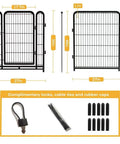 Tall Garden Fence 36 Inch High 10 Panel Heavy Duty Metal Dog Fence For Yard Outdoor Pet Playpen Great For RV Camping Garden Borders And Play Areas 22.1 Feet Total Length For Medium To Large Pets