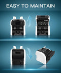 Turbocharged Money Counter Machine With Mixed Denomination Sorting And Reject Pocket, shown open for easy maintenance.