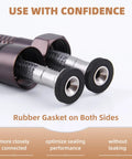 Oil Rubbed Bronze 79 Inch Stainless Steel Handheld Shower Hose Replacement with G One Half Thread, rubber gaskets shown
