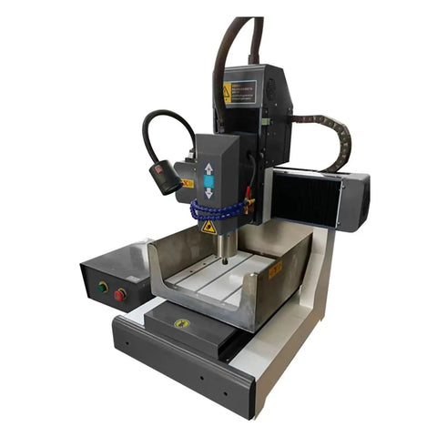Front view of Compatible 3D Desktop Mini CNC Metal Milling Machine for high precision cutting and engraving, 600x900 work area.