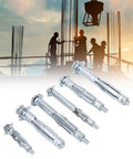 Beefy Heavy Duty Drywall Toggle Bolts Kit 42Pcs M4 To M6 Iron Zinc Toggle Anchors in foreground with construction site