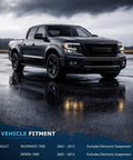 2007-2013 Chevrolet Silverado 1500 on wet road, compatible with 2 Front Struts With Coil Springs And 2 Rear Shocks Replacement Suspension Kit