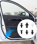 Six Type Bumper Retainer Clip Kit With Removal Tools 100 Pack Nylon Fasteners for car door trim and bumper replacement