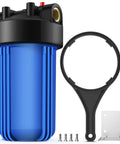 Whole House Water Filter Housing 10 Inch By 4.5 Inch For Sediment And Carbon Pre Filtration System with accessories