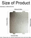 Microwave Waveguide Cover Mica Sheet 118x100mm with size dimensions for Midea ovens heat insulation shield