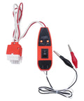 Nosweat Hvac Ecm Motor Tester Delivers Instant Gonogo Diagnostics With Fast Track Troubleshooting On Trane Carrier Lennox York Emerson And Regal Rexnord Motors Without Any Drama Or Complication showing a handheld ECM tester with red and black leads.