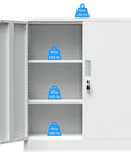 Locking Metal Storage Cabinet With Adjustable Shelves For Home Office And Garage Black Compact Lockable Cabinet With Doors And Door Catch For Secure Storage Heavy Duty Build No Fuss, open white cabinet with weight capacity labels