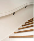 Handrail with 5 Pack Jumbo Handrail Brackets for Stairways and Hallways in Oil Rubbed Bronze, low profile wall mount