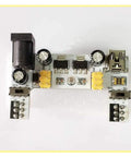 Dual Channel MB-102 Breadboard Power Supply Module 3.3V 5V Output For Arduino Projects, USB or DC powered, top view.