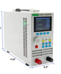 Beast Programmable DC Load Tester 400W 150V 40A With 2.8 Inch TFT Display Constant Current And Constant Voltage Modes USB Power Tester For Power Supplies Chargers And Battery Capacity Testing, front view with 7.5in x 11.8in x 3.5in dimensions