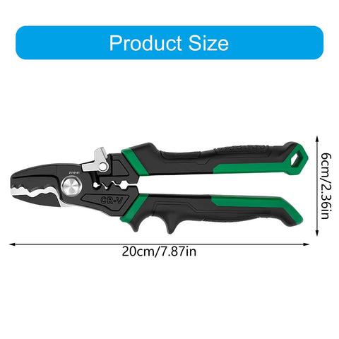 Kick Butt With This Badass 8 Inch Electrical Wire Tool Crimping And Stripping Made Tough High Grade Steel Compact Design displayed