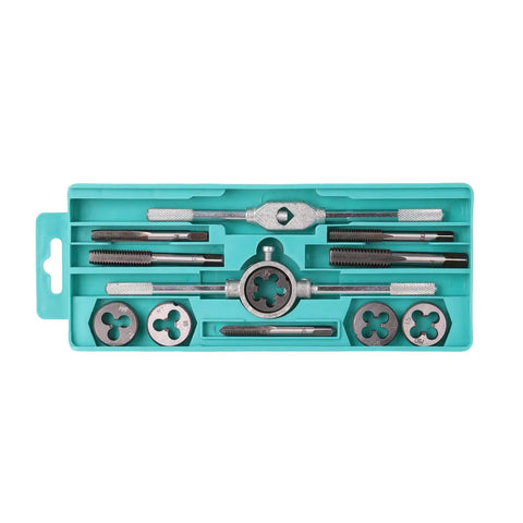 Fafeicy Alloy Steel Tap And Die Set With Adjustable Wrench 12 Or 20 Piece Thread Repair Kit For Auto Repair And Machinery Threads Fixing Damaged Nuts Bolts To Restore Original Condition, case view