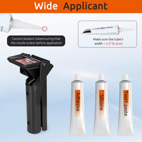 RTV Silicone Tube Squeezer Tool For Precise Extrusion with compatible adhesive, silicone, and toothpaste tubes