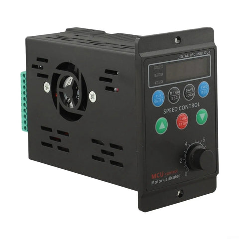 Pro Grade VFD Variable Frequency Drive For Converting Single Phase 220V To Three Phase 220V Wide 80 To 280V Input Range V F Control 0 To 100 Hz Digital Display Overvoltage And Overcurrent Protection, black 750W unit