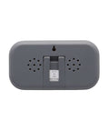 Back view of Color Track Humidity Meter And Indoor Thermometer Analog Weather Station with wall mount, gray finish