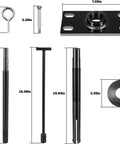 Heavy Duty Steel Gimbal Bearing Puller And Installer Set tools displayed with sizes, used for boat sterndrive repairs.
