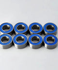 CNC Machined Steel RC Upgrade Parts For TT02 1to10 Scale Cars Sealed Bearings MR105 MR115 MR128 Improve Transmission Efficiency And Power Transfer With High Precision Durability And Easy Fit For Serious Hobbyists, blue sealed steel bearings set