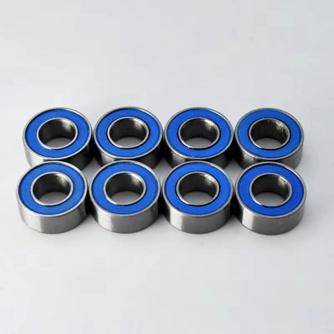 CNC Machined Steel RC Upgrade Parts For TT02 1to10 Scale Cars Sealed Bearings MR105 MR115 MR128 Improve Transmission Efficiency And Power Transfer With High Precision Durability And Easy Fit For Serious Hobbyists, blue sealed steel bearings set