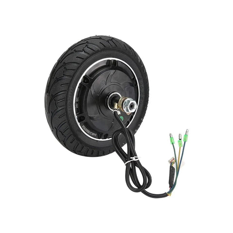 Eight Inch Electric Scooter Hub Motor Drop In Replacement, 24V 36V High Torque Heavy Duty with rubber tire and wires.