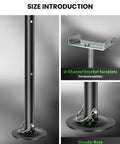 Close-up of Beefed Up Heavy Duty RV Slide Out Support Jacks Two Pack 5000 Lb Each with circular base and U-channel bracket.