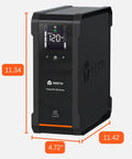 Line Interactive UPS 1000VA 625W With Battery Backup And Surge Protector, AVR, 8 Outlets, USB C And USB A Charging, 3 Year Warranty