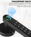 Smart Biometric Door Lock With Keypad And App 4 In 1 No Key Needed Keyless Entry Fingerprint Code Tap And Go Phone Access