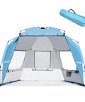 Pop Up Beach Tent Sun Shelter For 3 People With 1 Minute Setup UPF 50 Plus Shade Detachable Floor Mat and carry bag