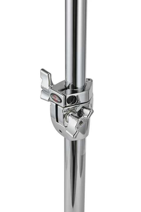 Close-up of the clamp on the 6000 Series Electronic Drum Pad Stand With Universal Mounting Plate, showing chrome finish and adjustment mechanism.
