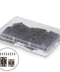 Small Stainless Steel Hinges Set For Cabinets And Wooden Boxes 30 Pcs Retro Decorative Folding Butt Hinges With Screws