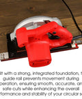 Adjustable Circular Saw Guide Rail Aluminum Alloy Universal Base Jig for Precision Milling and Edge Woodworking on table.