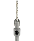 High Performance Tungsten Carbide Tipped Wood Countersink Bit for Number Six Screws with 1/4 quick hex shank and M2 steel pilot tip.