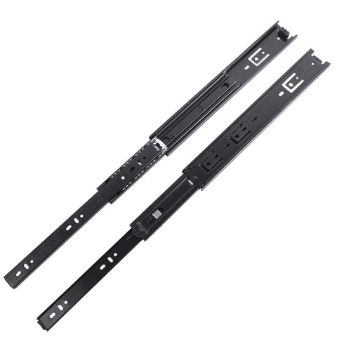 Two Pack 12 Inch Full Extension Ball Bearing Drawer Slides Heavy Duty Side Mount Cabinet Rails For Tool Boxes Desks Office Setups Keyboard Trays And Racks Black