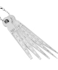 Pro Grade Stainless Steel Welding Taper Feeler Gauge Set, 5-piece precision gap and hole size measuring tool with 0.1mm resolution