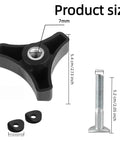 Top Grade Replacement Lawn Mower Handle Bolts And Knob Screws Kit Featuring Durable Triangle Nut With Solid Galvanized Iron Build Perfect Fit For Honda Mowers And Other Tractor Accessories To Fix Your Rig Fast., 7mm triangle nut, 54mm knob, 5.2cm bolt