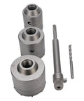 Durable Hole Saw Kit For Concrete Drilling With Tungsten Steel Blades 55mm 65mm 75mm Set For Hollow Brick And Cement Wall Projects Built To Last Rust Resistant Drill Bit Set For Construction Built For Pros And DIYers, 3 hole saws