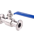 1.5 Inch Tri Clamp Ball Valve Stainless Steel 304 PTFE Lined 1 Inch Tube OD Heavy Duty Industrial Grade Side View