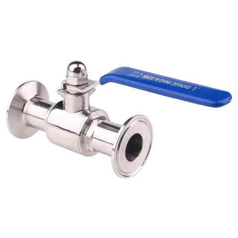 1.5 Inch Tri Clamp Ball Valve Stainless Steel 304 PTFE Lined 1 Inch Tube OD Heavy Duty Industrial Grade Side View