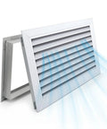 Two Sided Door Vent Cover Aluminum Exterior Vent Shield For Doors And Walls, Durable Aluminum Louver Grille With Sealed Airflow