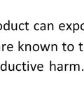 WARNING: This product can expose you to chemicals including Chromium and Nickel; Proposition 65 label.