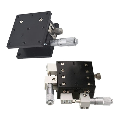 60x60mm XYZ Linear Stage With Manual Sliding Table, Aluminum Bearing Platform for Multi Axis Precision with 6.5mm XY Stroke