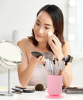 Silicone Pen Holder With Suction Cup Pink Desk Organizer For Pens And Makeup Brushes Multipurpose Storage Tray For Nail Art Tools