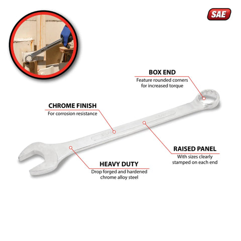 1-5/16 Inch Jumbo Wrench Built Tough From Drop-Forged Chrome Alloy Steel For Heavy-Duty Reliability And High Torque With Rounded Corner Box End