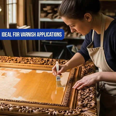 No Hassle One Inch Disposable Chip Brushes With Natural Bristles For Smooth As Butter Paint And Stain Touch Ups In A Twelve Pack Straight To Your Tool Shed Today used for varnish applications on wood.