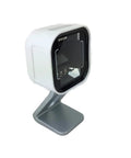 Omnidirectional Presentation Barcode Scanner Kit 1D 2D Wired DPM IP52 white with USB cable and presentation cradle on stand