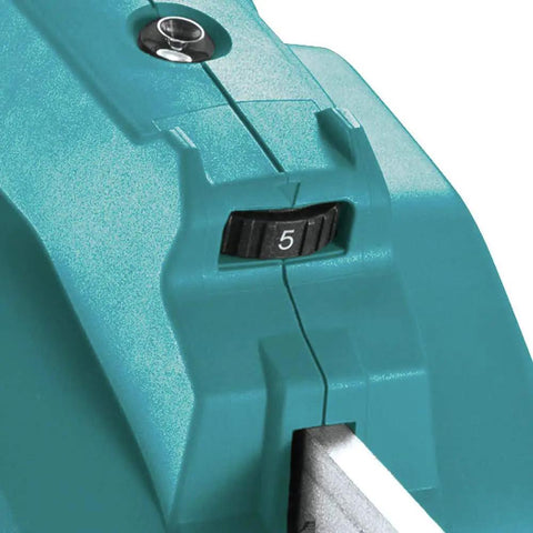 Close-up of the controls on the XGC01Z Cordless 18V Caulk And Adhesive Gun With Beefy 1100 Lbs Dispensing Power, 5 Speed Dial visible