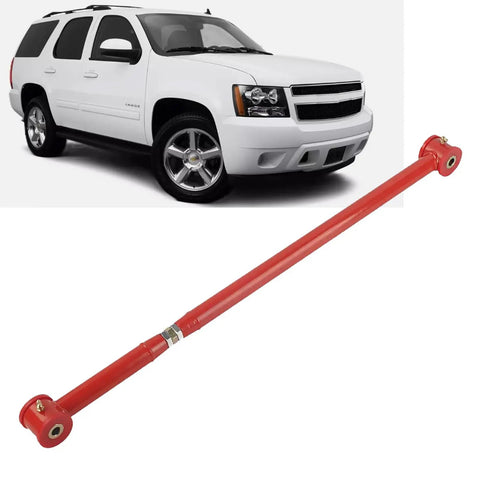 Rear Adjustable Track Bar For GM SUVs 2007 2014 Suburban 1500 2500 Tahoe Yukon Avalanche Escalade Built Tough Steel With Red Powder Coat Panhard Rod Compatible Suspension Upgrade For Off Road Strength, red adjustable bar